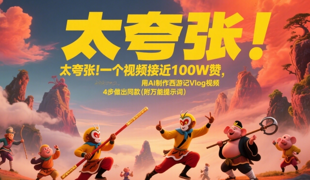 AI制西游Vlog爆红百万赞 制作全解析揭秘