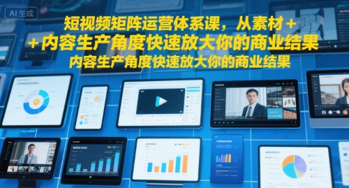 短视频矩阵高效运营 素材精炼 内容爆发式增长-九零创业网
