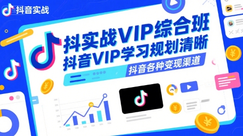 抖音VIP实战班 定制化变现攻略 解锁多种盈利途径
