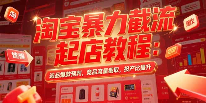 淘宝截流开店攻略 爆款预判 流量截取 提升ROI-九零创业网