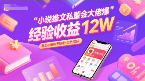 小说推文私董会大佬月入12W 番茄小说日赚4位数秘诀大公开