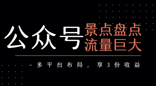 景点盘点流量王 多平台布局赚三重收益