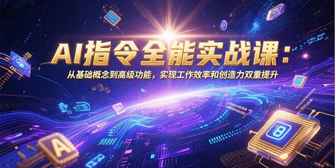 AI指令全能实战课 高效提升 创意无限-九零创业网