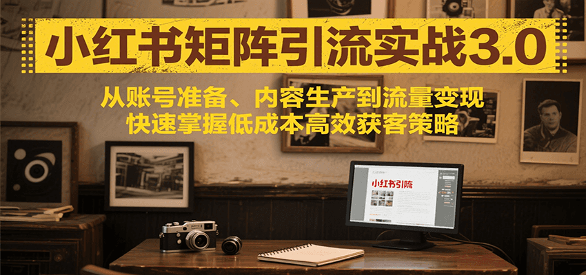 小红书矩阵引流3.0 高效低成本获客秘籍一网打尽-九零创业网