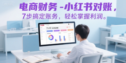 小红书电商财务对账 7步速成利润掌控术-九零创业网