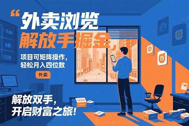 外卖矩阵掘金术 日赚500+轻松上手-九零创业网