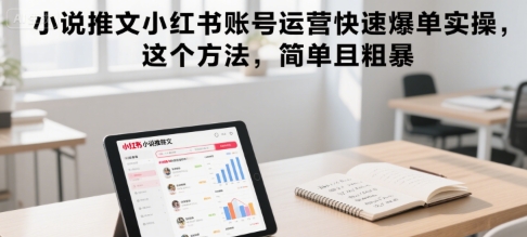 小说推文爆单秘籍 小红书账号运营速成攻略-九零创业网
