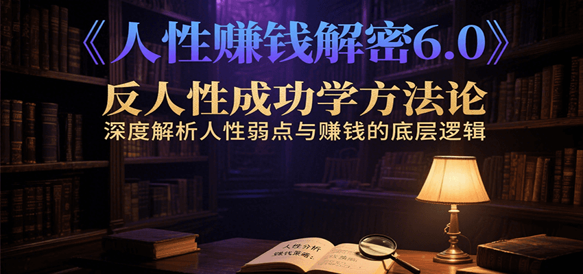 人性弱点揭秘 赚钱逻辑与成功心法-九零创业网