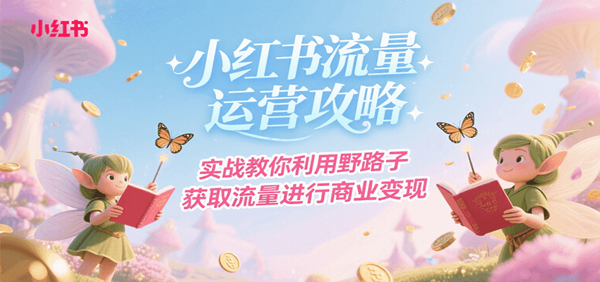 小红书流量秘籍 野路子变现攻略 轻松吸粉赚翻天-九零创业网