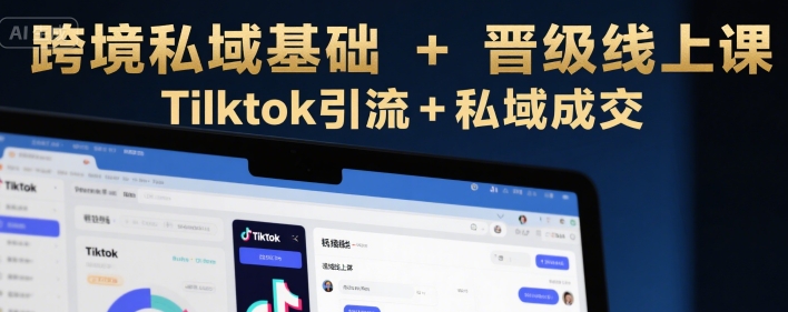 跨境私域引流秘籍 TikTok+线上课 成交翻倍攻略-九零创业网