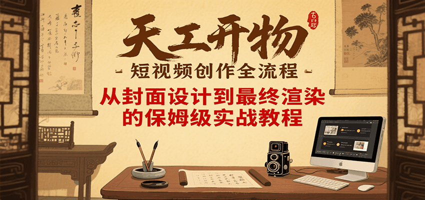 天工开物短视频制作全攻略 从封面到渲染-九零创业网