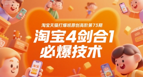 淘宝天猫73期秘技 四剑合一 爆款轻松打造-九零创业网