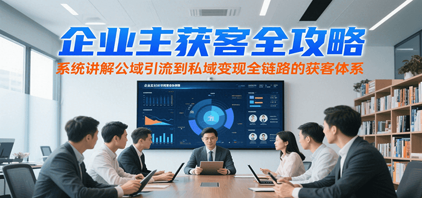 企业主私域变现全链路 公域引流获客攻略-九零创业网