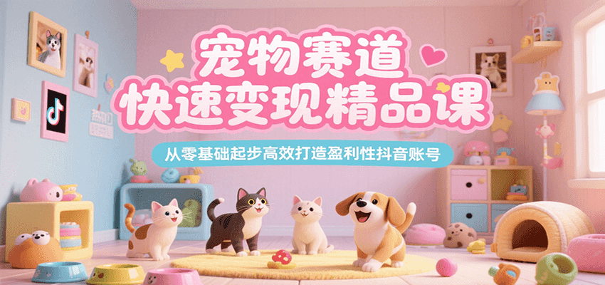 零基础打造抖音宠物账号 快速变现精品课秘籍