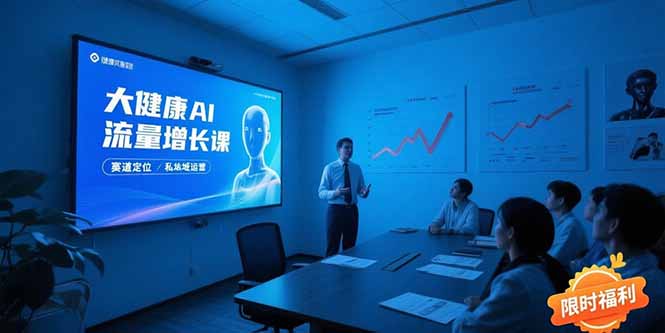 AI赋能大健康流量课8.0 赛道精确定位 数字人内容 私域转化新策略-九零创业网