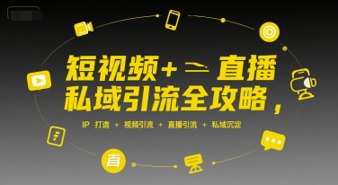 短视频直播私域引流全链路 IP打造+多渠道引流+沉淀策略-九零创业网