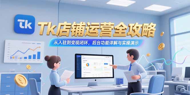 Tk店铺运营全解析 入驻变现 后台实操攻略一网打尽
