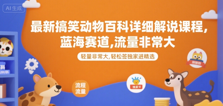 笑爆眼球 最新动物百科 独家流量蓝海 轻松签约精选-九零创业网