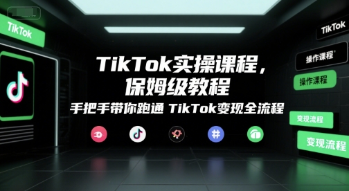 TikTok变现全攻略 保姆级实操教程 轻松上手-九零创业网