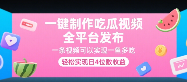 一瓜多平台爆赚 日入四千轻松达