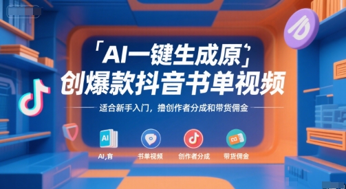 AI助你轻松打造爆款抖音书单 新手必看 赚分成佣金攻略-九零创业网