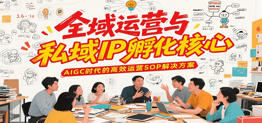 AIGC赋能 全域运营私域IP孵化高效SOP新策略-九零创业网