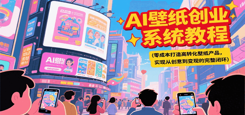 AI壁纸创业全攻略 零成本打造爆款 创意变现一网打尽