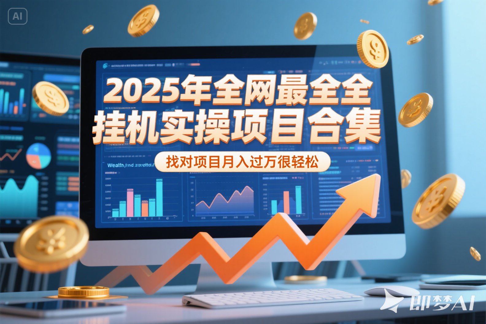 2025挂机实操演练 AI直播 轻资产创业实战攻略-九零创业网