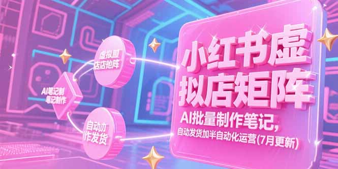 小红书虚拟店矩阵AI赋能 高效笔记批量生成 智能发货运营升级