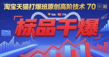 天猫标品新攻略 70期揭秘干爆技巧-九零创业网
