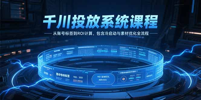 千川投放全攻略 标签优化ROI 冷启动素材精炼