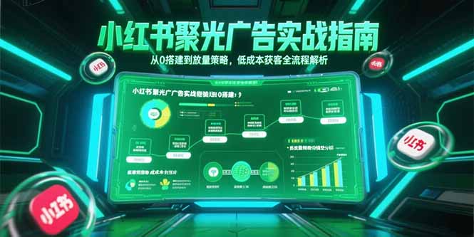 小红书广告实战 从零到放大 低成本高效获客攻略-九零创业网