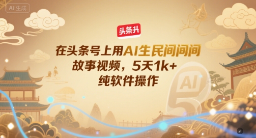 AI赋能 5天创作千民间故事 视频制作轻松上手-九零创业网