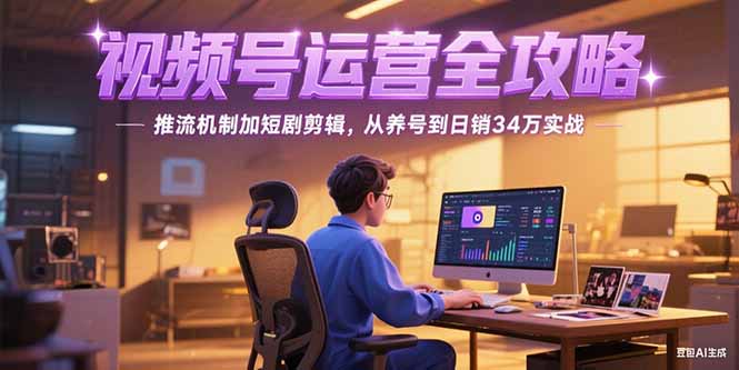 2025视频号全攻略 推流短剧剪辑 养号日销34万秘诀-九零创业网