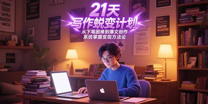 21天写作蜕变 从困境到爆文 解锁变现秘籍-九零创业网