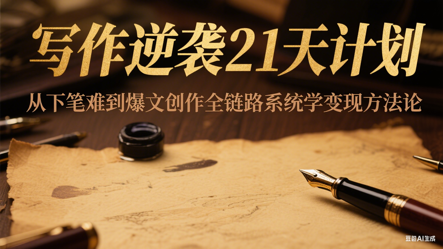 21天逆袭 从难下笔到爆文达人变现术