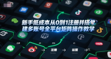 新手零成本搭建全平台多账号矩阵攻略