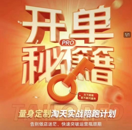 淘宝开单秘籍PRO实战陪跑 突破瓶颈 赢在618-九零创业网