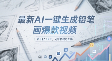 AI一键铅笔画 多平台爆款 日赚千金 小白速成-九零创业网