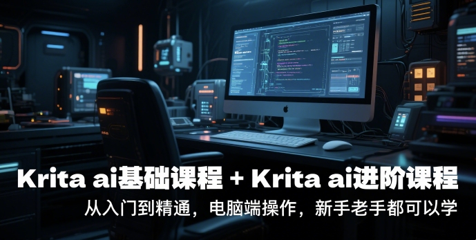 Krita AI从入门到精通 电脑操作 新手老手必学课程-九零创业网