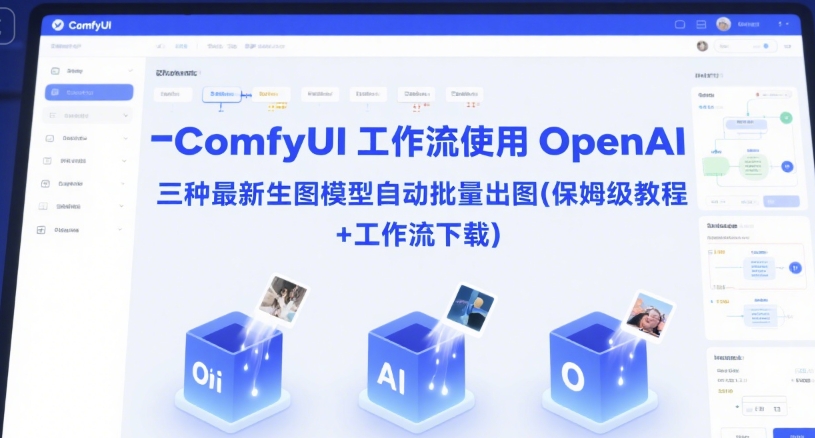 保姆级教程 ComfyUI与OpenAI三新模型批量出图工作流下载