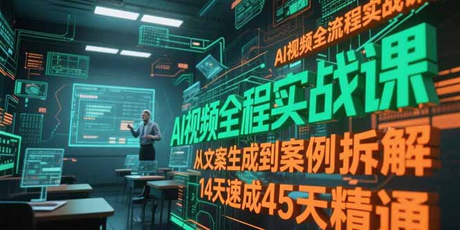 AI视频全流程速成 14天精通45天技巧