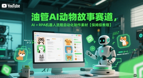 AI+RPA制作油管动物故事素材教程 保姆级攻略-九零创业网