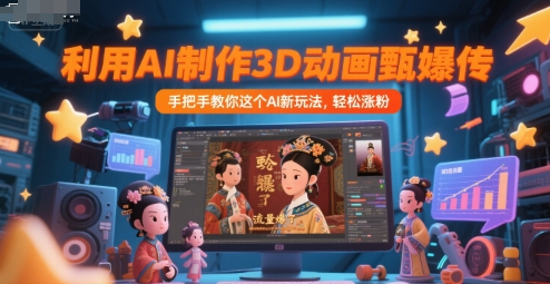 AI重塑甄嬛传奇 3D动画新玩法 轻松吸粉涨热度和流量-九零创业网