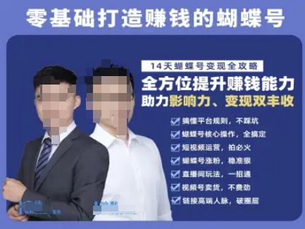 14天蝶变攻略 零基础打造蝴蝶号 视频号变现秘籍-九零创业网