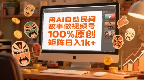 AI赋能原创故事 视频号矩阵日入千金-九零创业网