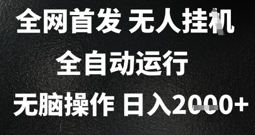 2025无人挂G新项目 日赚2K+ 全自动操作 小白轻松上手