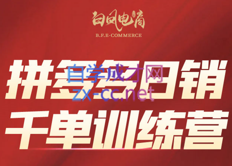 白凤电商拼多多日销千单训练营 实战升级 6月特训启航-九零创业网