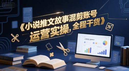 小说推文故事混剪账号运营实战技巧 一招制胜-九零创业网