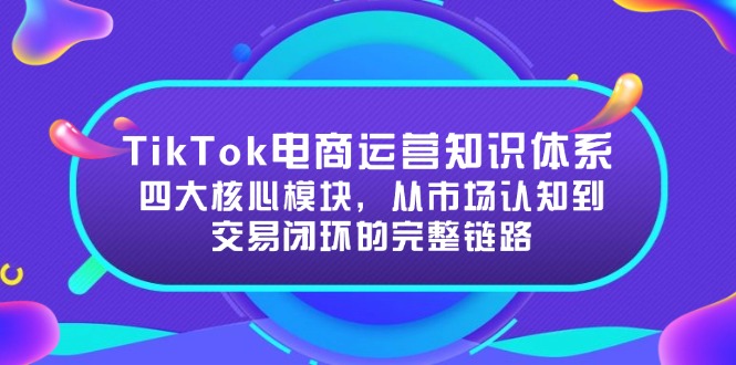 TikTok电商全链路 市场洞察至交易闭环四大模块解析-九零创业网